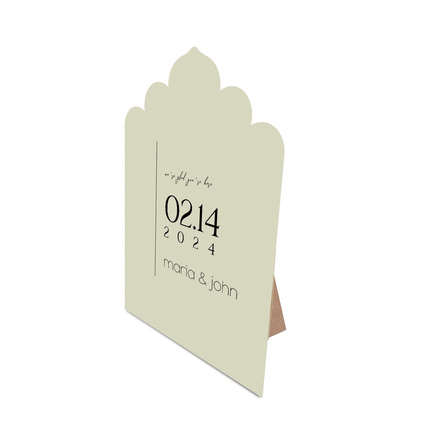 Table Signage with Stick-on Easel Template - Shape 17