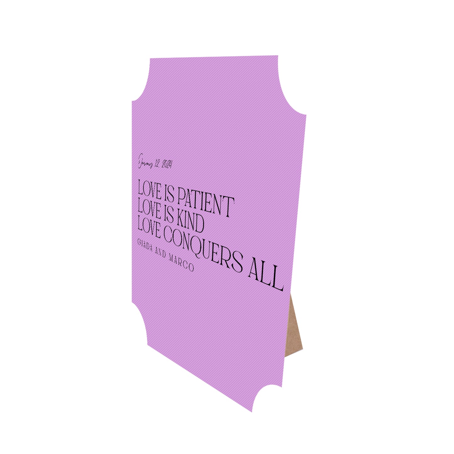 Table Signage with Stick-on Easel Template - Shape 6
