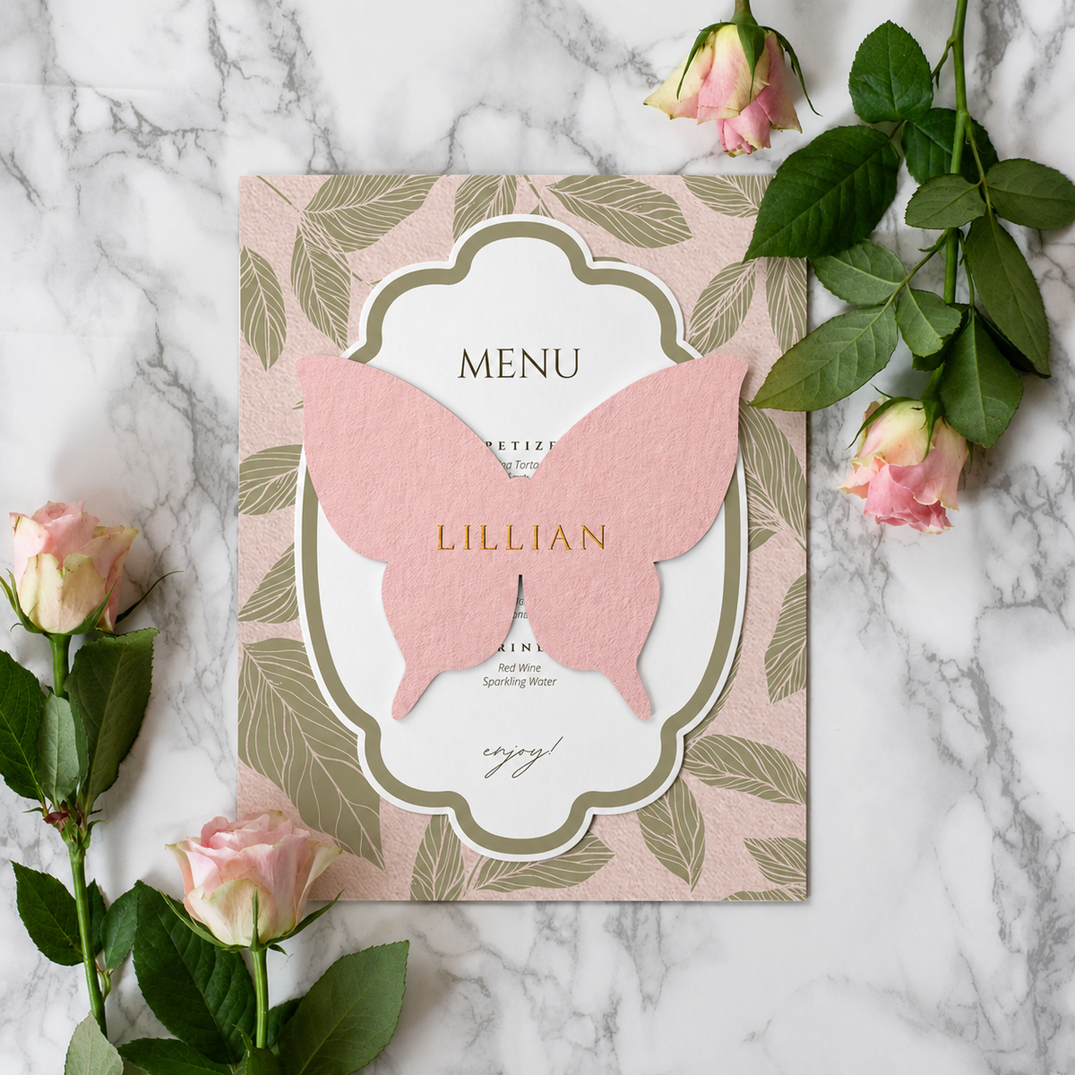PRINT & CUT TEMPLATES: Layered Butterfly Wedding Cards