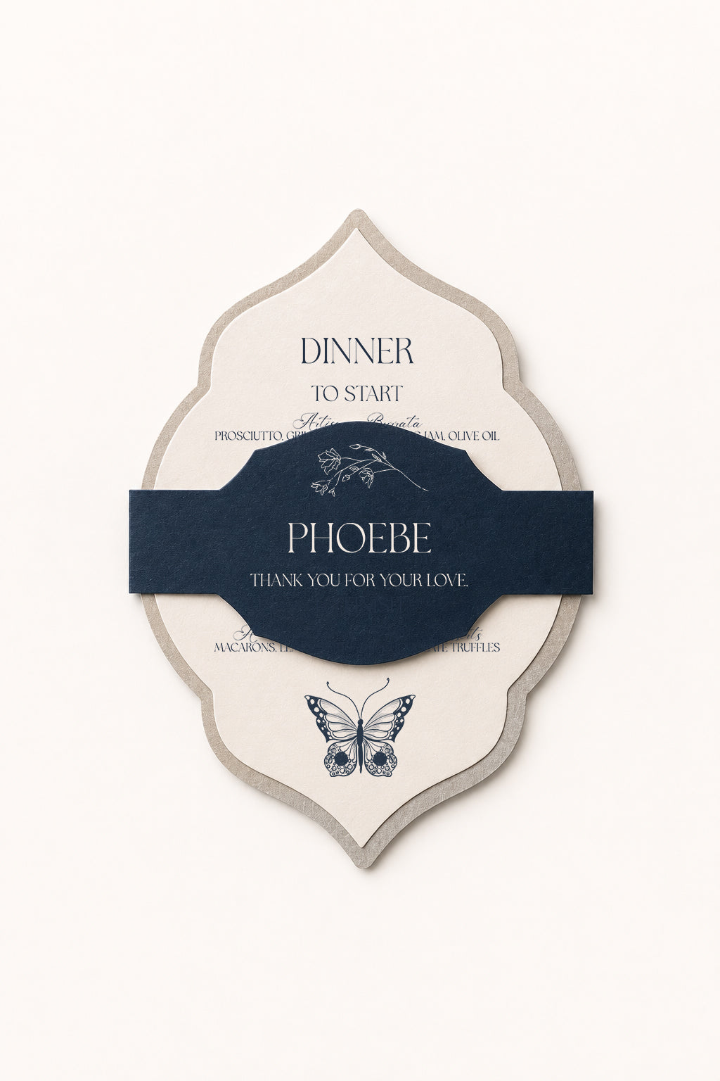 CUT TEMPLATES: Portrait Wedding Invitation Belly Bands - Classic