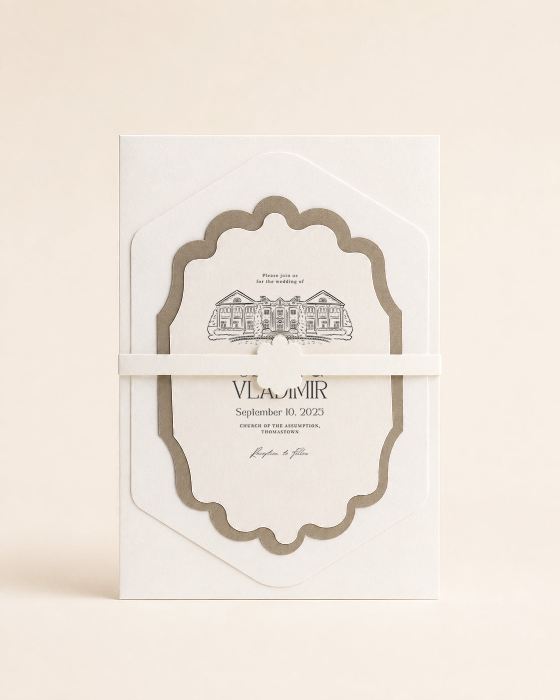CUT TEMPLATES: Portrait Wedding Invitation Belly Bands - Skinny
