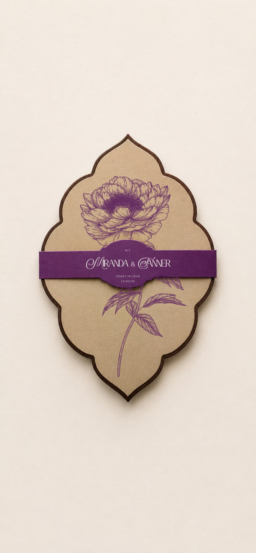 CUT TEMPLATES: Portrait Wedding Invitation Belly Bands - Thin