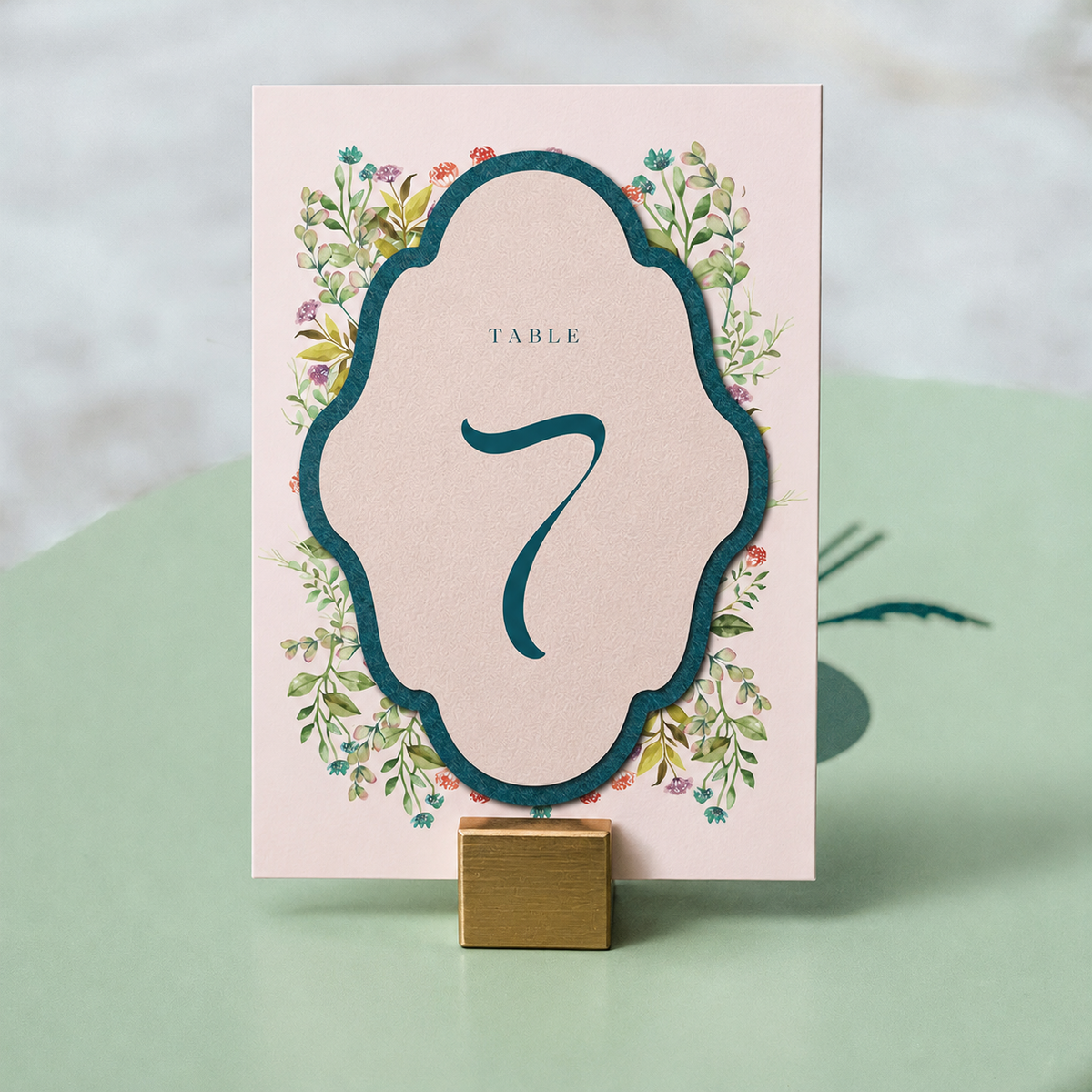PRINT & CUT TEMPLATES: Watercolor Floral Layered Wedding Cards