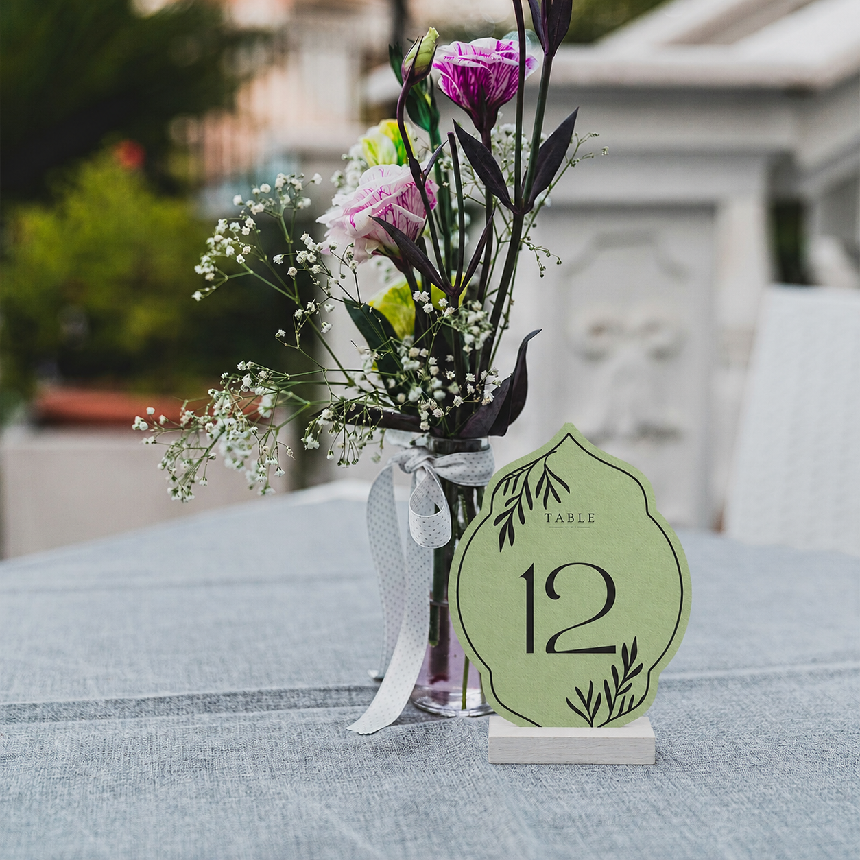 TEMPLATES: Table Number Cards with Leafy Border