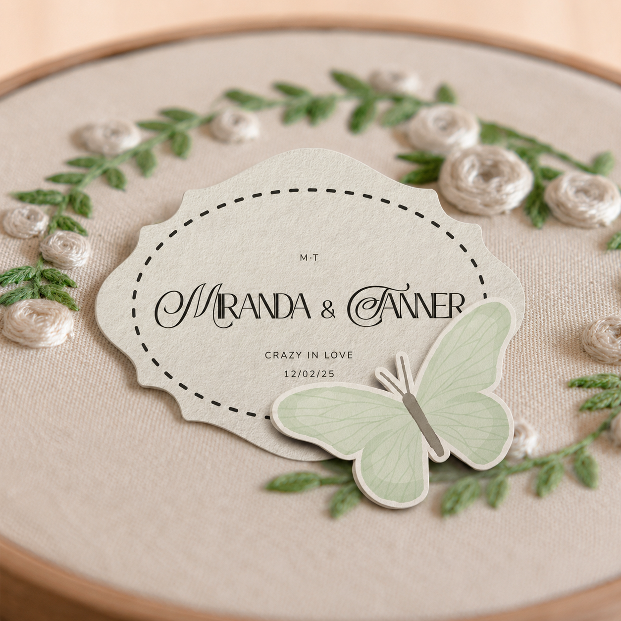 TEMPLATES: Romantic Escort Cards with Watercolor Butterfly Accent