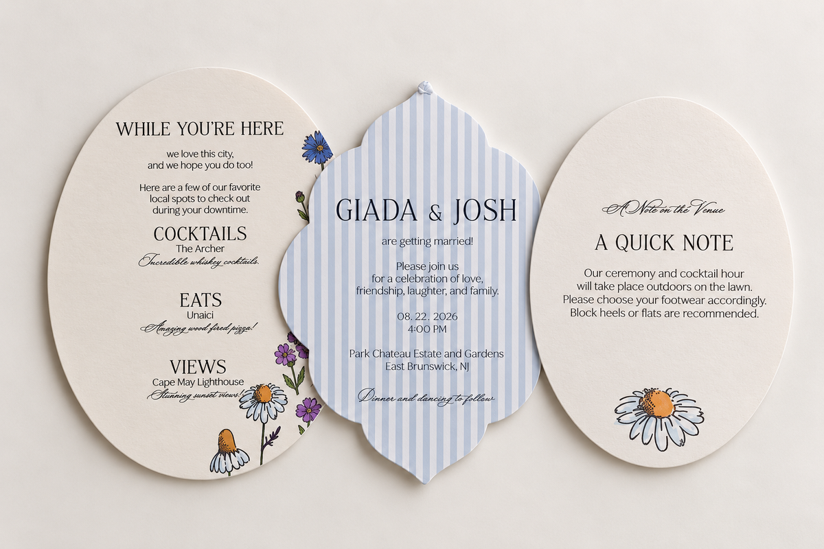 Botanical Wildflower Wedding Stationery PNG Template Bundle | Complete Print and Cut Wedding Suite - Keisha Collection
