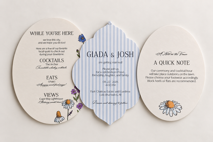 Botanical Wildflower Wedding Stationery PNG Template Bundle | Complete Print and Cut Wedding Suite - Keisha Collection