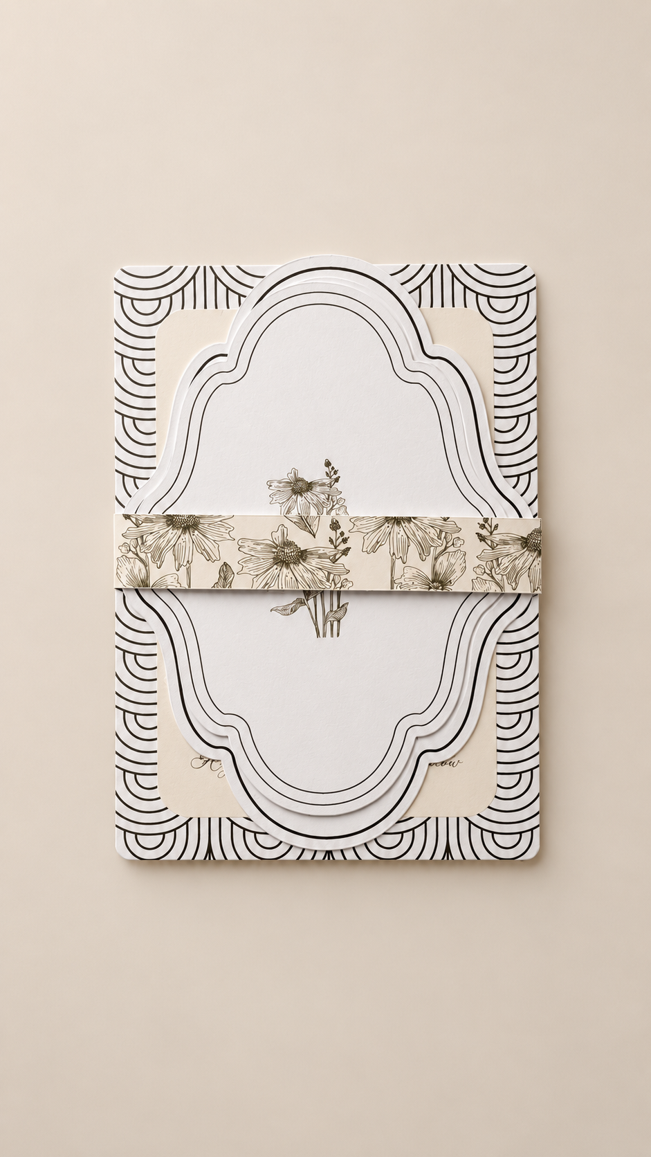 Botanical Wedding Stationery PNG Template Bundle | Print-and-Cut Invitation, Menu, Signs, Table Numbers, Program & Favor Templates - Arabella Collection