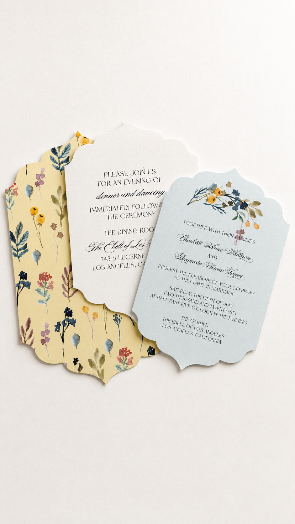 Watercolor Floral Wedding Stationery Bundle | Print-and-Cut PNG Templates | Complete DIY Wedding Suite - Cassandra Collection