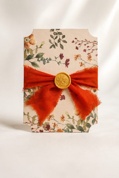 Floral Stacked Wedding Invitation PNG Templates | Print-and-Cut 3-Piece Invitation Suite - Blythe Collection