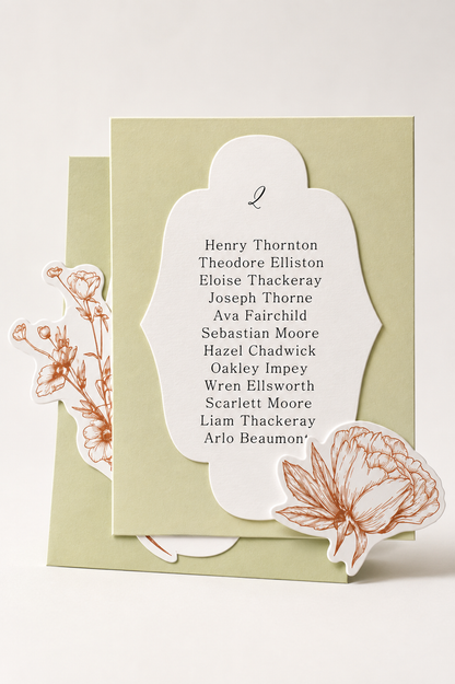 Complete Garden Floral Wedding Stationery Bundle | Print-and-Cut PNG Templates for Invitations, Signs, Menus & More - Catherine Collection