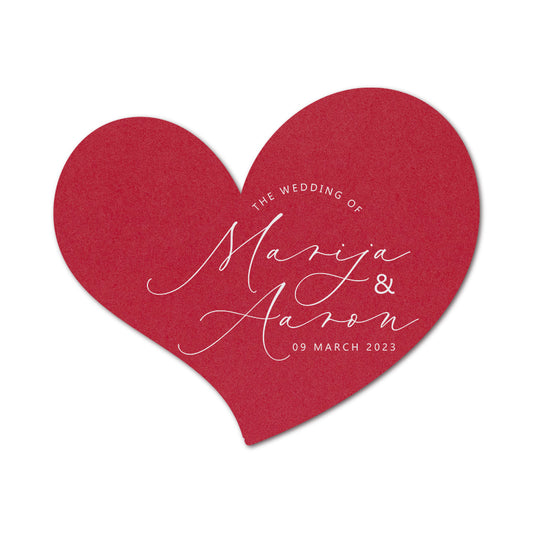 Personalized Wedding Favor Tags | Fully Custom White Ink Print | Signature Shape 100