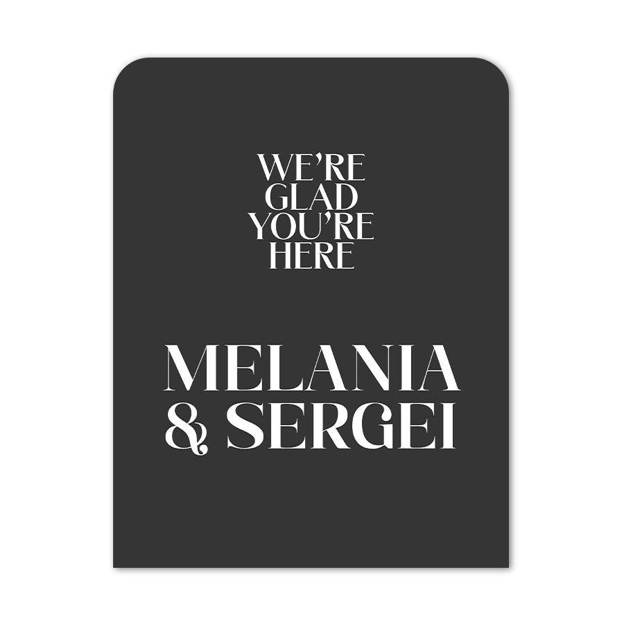 Medium Freestanding Contour Cut Signs  - Cornered Top