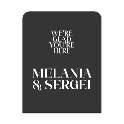 Medium Freestanding Contour Cut Signs  - Cornered Top
