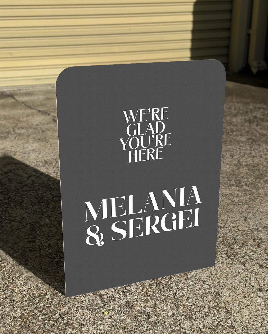 Medium Freestanding Contour Cut Signs  - Cornered Top