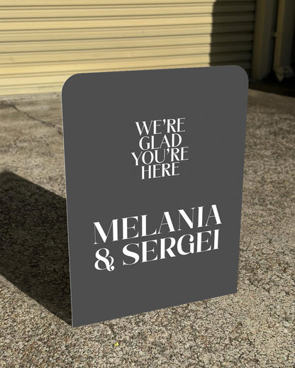 Medium Freestanding Contour Cut Signs  - Cornered Top