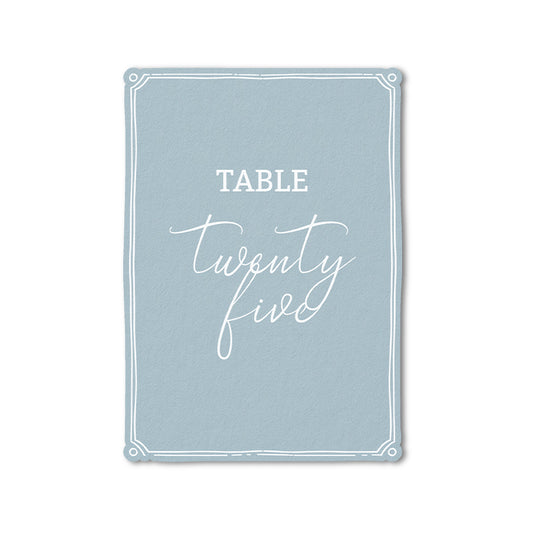 White Ink Print | Signature Design | Semi Custom Table Numbers - Design 11