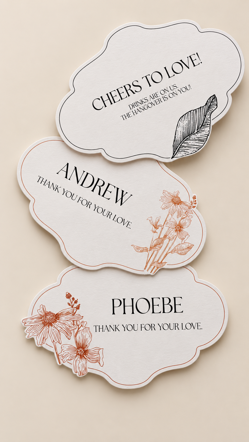 Botanical Wedding Stationery PNG Template Bundle | Print-and-Cut Invitation, Menu, Signs, Table Numbers, Program & Favor Templates - Arabella Collection