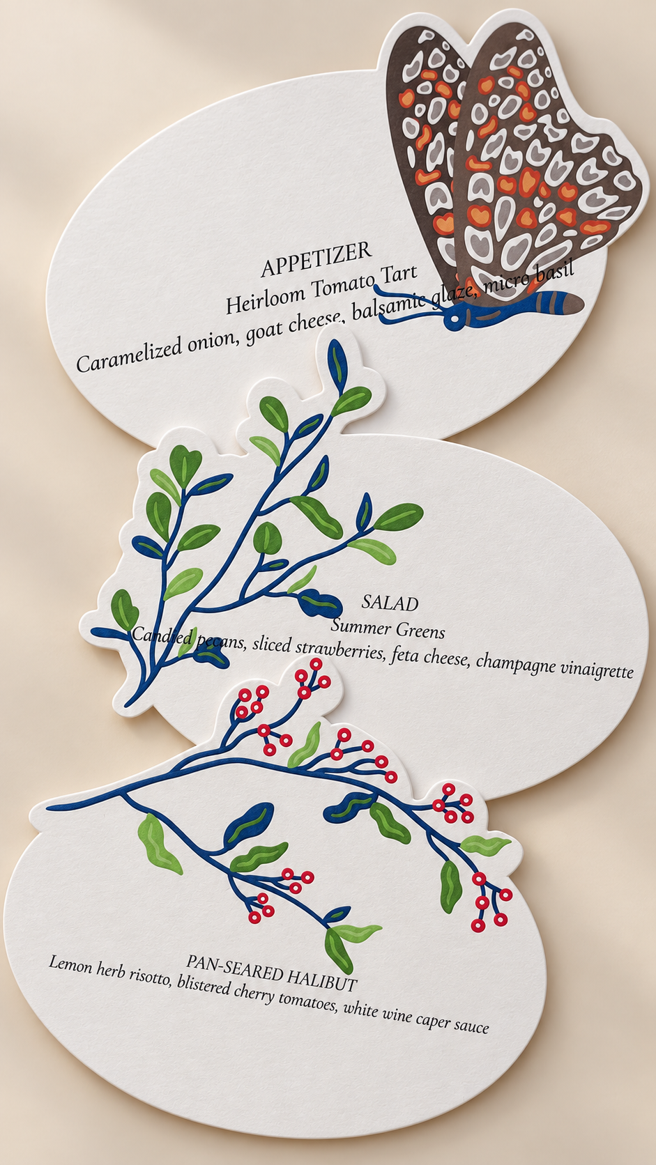 Complete Botanical Wedding Stationery PNG Template Bundle for Cricut | Print Then Cut Invitation, Signs, Menu, Place Cards & More - Diana Collection