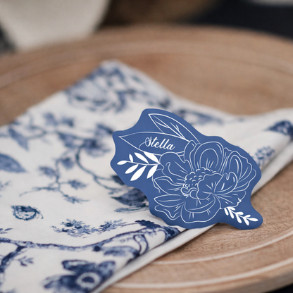 Personalized Wedding Place Cards | Semi-Custom White Ink Print | Signature Design 111