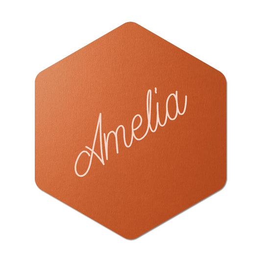 Personalized Wedding Place Cards | Fully Custom White Ink Print | Signature Shape 11