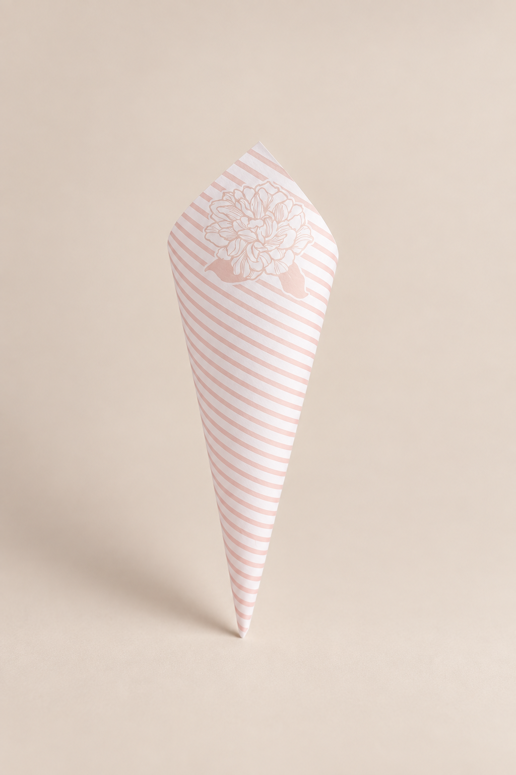 Botanical Wedding Petal Toss Cone PNG Template | Print and Cut Confetti Cone - Isabel Collection