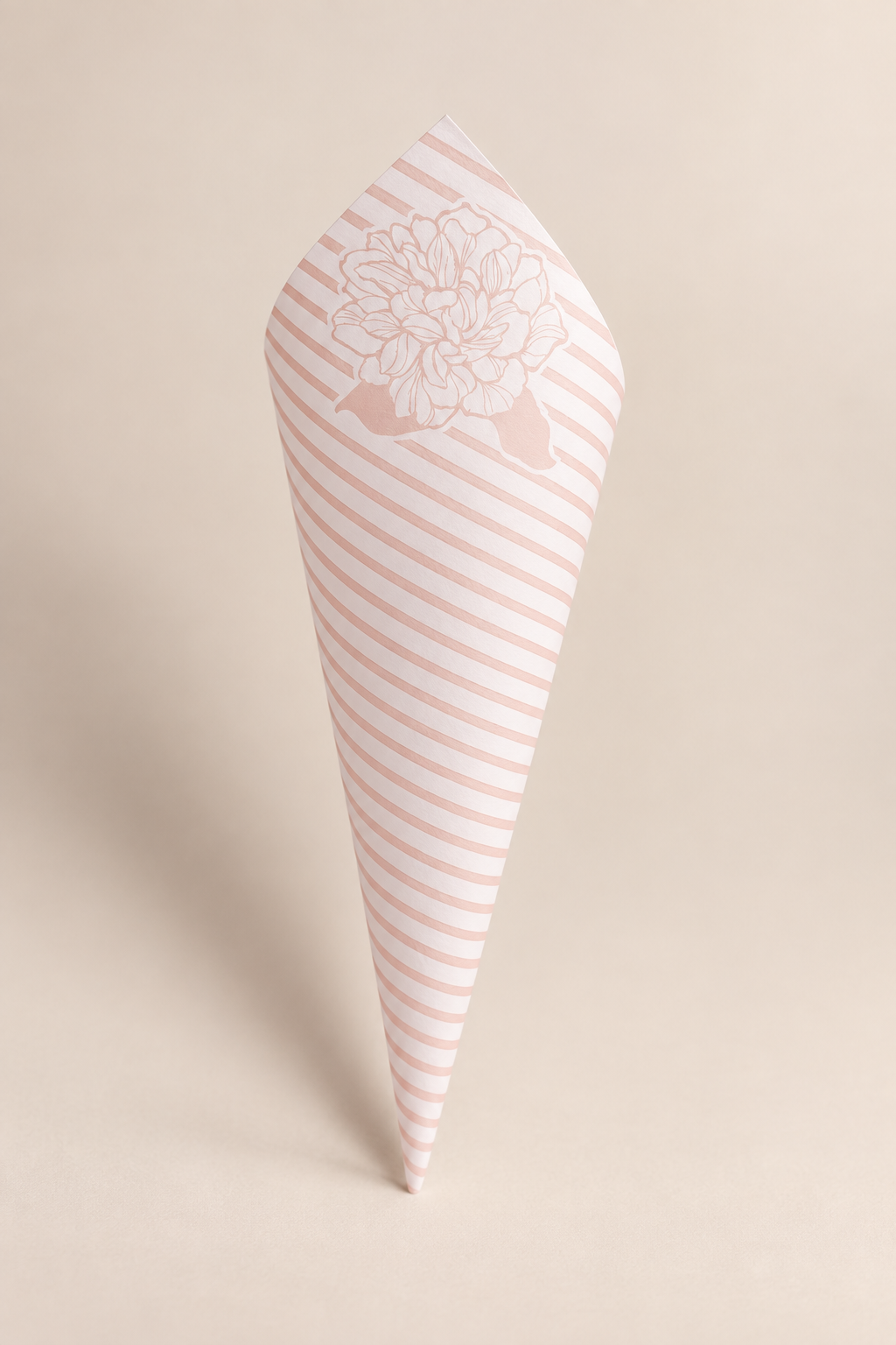 Botanical Wedding Petal Toss Cone PNG Template | Print and Cut Confetti Cone - Isabel Collection