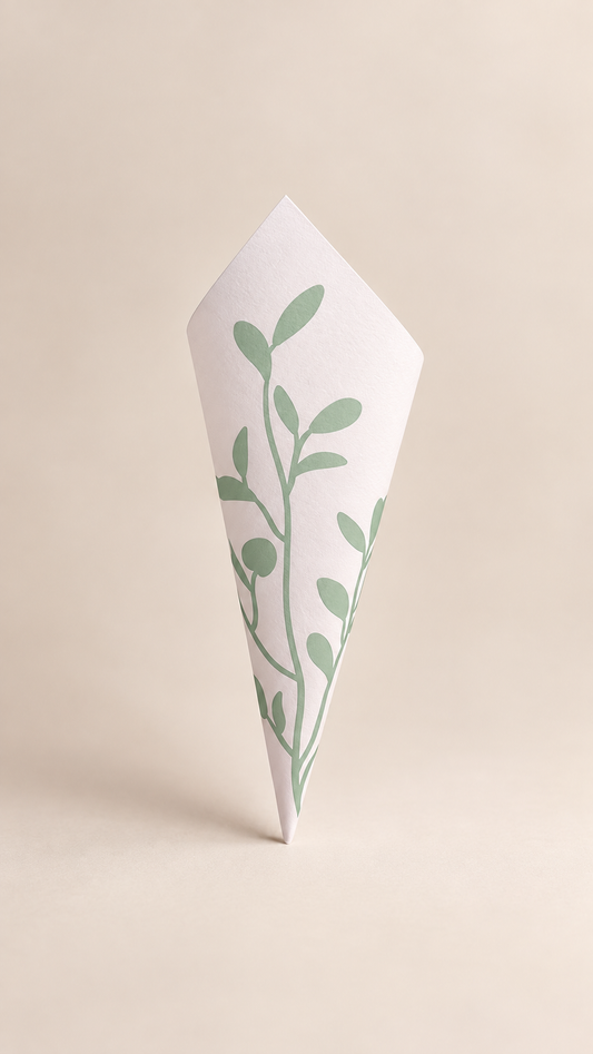 Wedding Petal Toss Cone PNG Template | Print Then Cut Confetti Cone for Ceremony Exit - Diana Collection