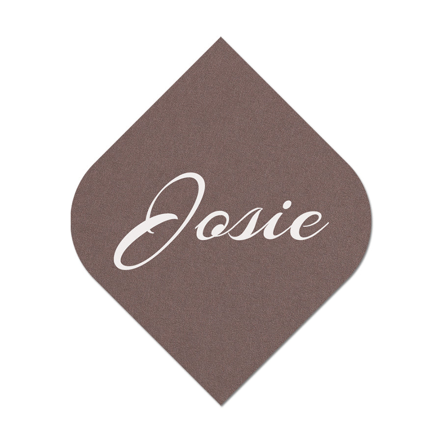 Personalized Wedding Place Cards | Fully Custom White Ink Print | Signature Shape 12