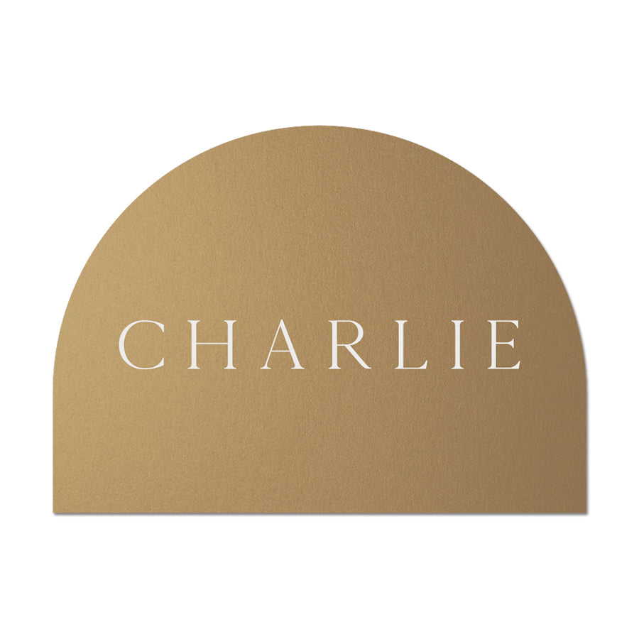 Personalized Wedding Place Cards | Fully Custom White Ink Print | Signature Shape 13