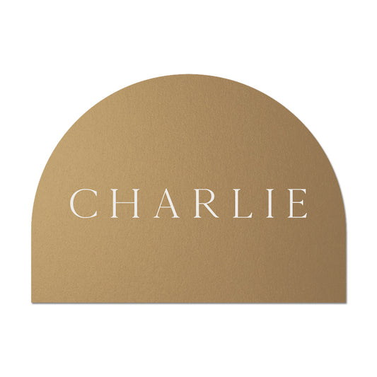 Personalized Wedding Place Cards | Fully Custom White Ink Print | Signature Shape 13