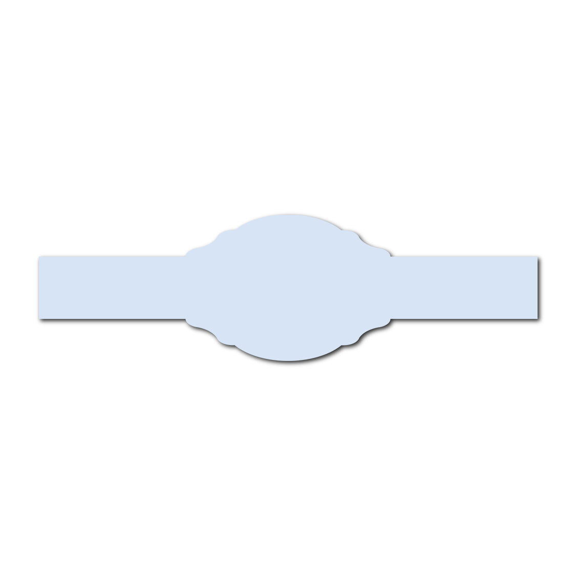 Portrait Wedding Invitation Belly Band SVG Template | Classic - Shape 14