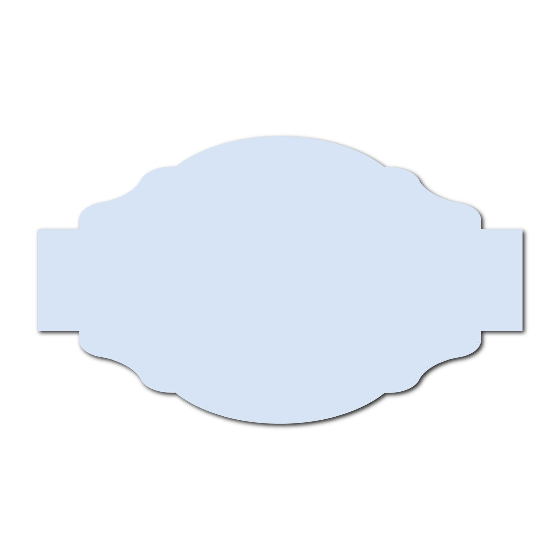 Portrait Wedding Invitation Belly Band SVG Template | Thick Buckle - Shape 14