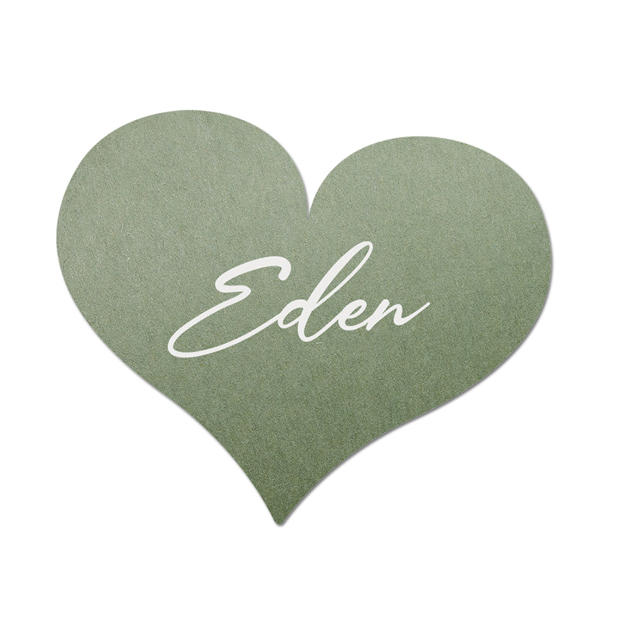 Personalized Wedding Place Cards | Fully Custom White Ink Print | Signature Shape 14