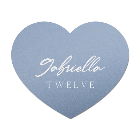 Personalized Wedding Place Cards | Fully Custom White Ink Print | Signature Shape 15