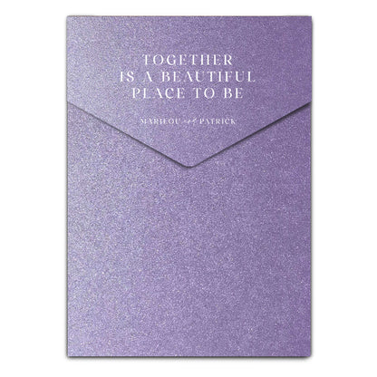 Envelope Printing | White Ink Print | Thick Shimmer Cardstock (A2 - 4.375 x 5.625 in)