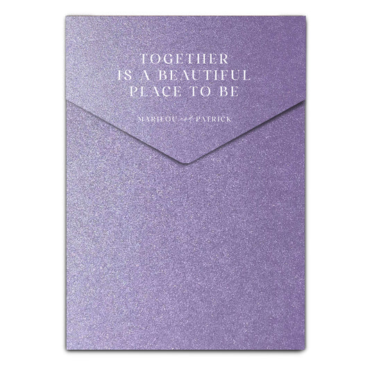 Envelope Printing | White Ink Print | Thick Shimmer Cardstock (A2 - 4.375 x 5.625 in)