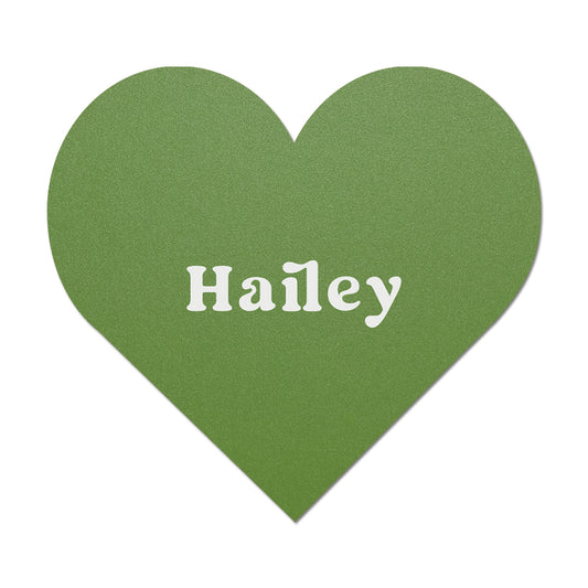 White Ink Printed Signature Shape Place Cards - Shape 17