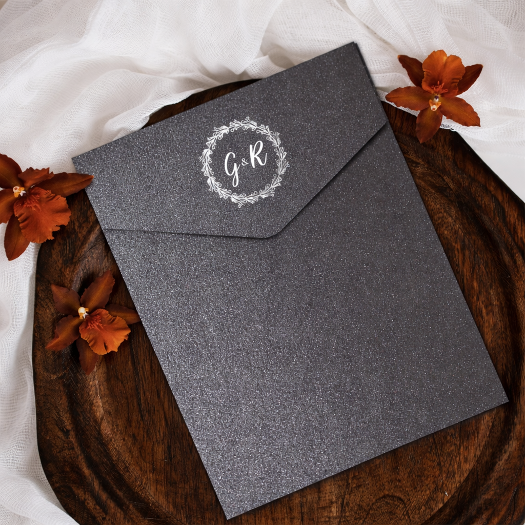 Envelope Printing | White Ink Print | Thick Shimmer Cardstock (A3 - 5.25 x 7.125 in)