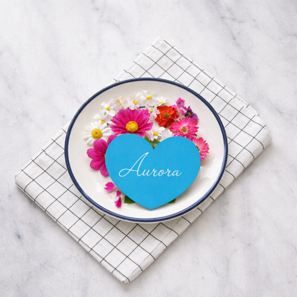 White Ink Printed Signature Shape Place Cards - Shape 18