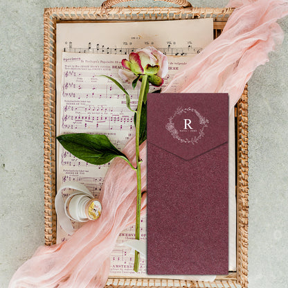Envelope Printing | White Ink Print | Thick Shimmer Cardstock (A4 - 4.25 x 9.5 in)
