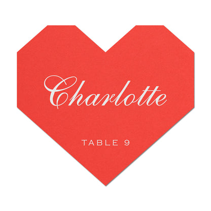 Personalized Wedding Place Cards | Fully Custom White Ink Print | Signature Shape 19