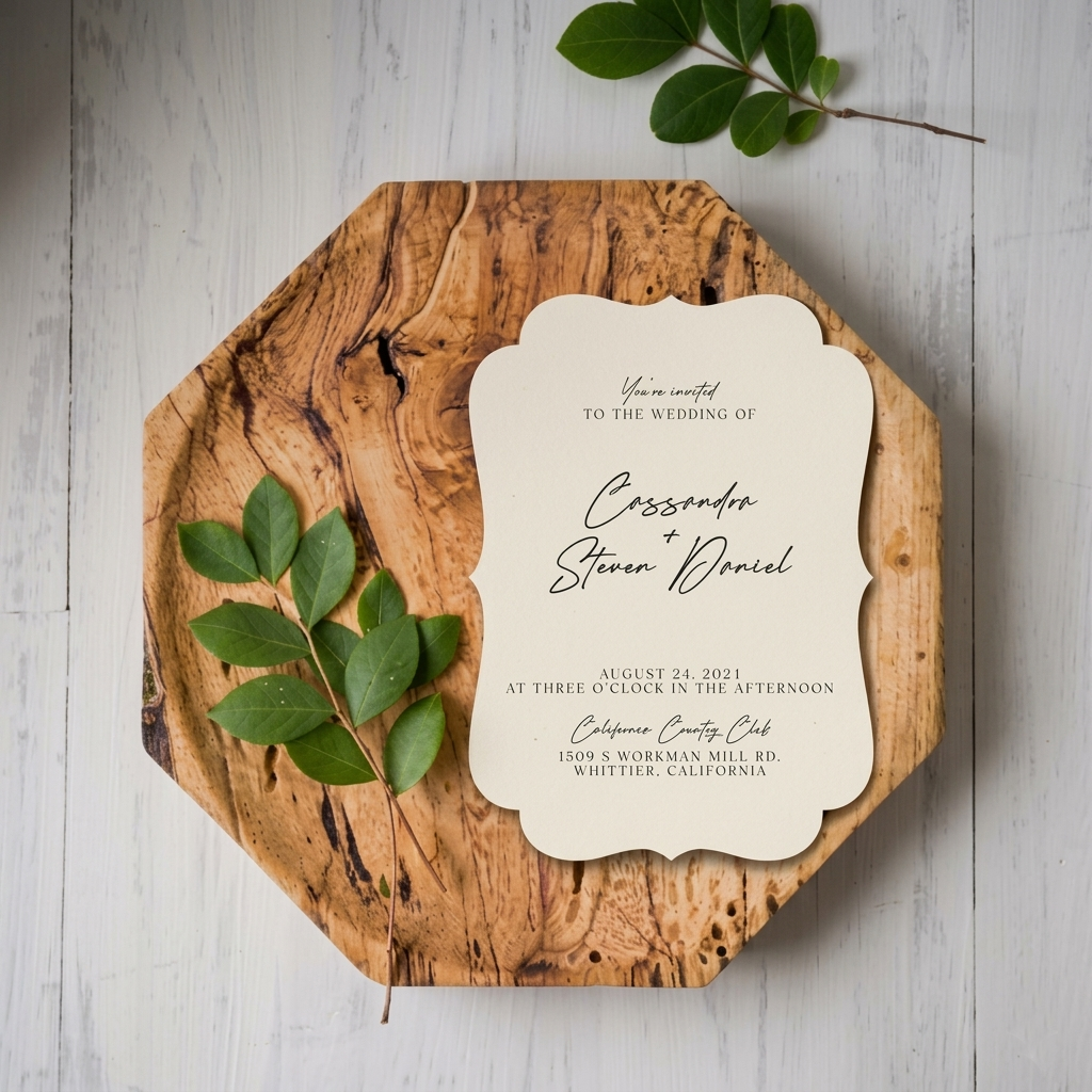 Personalized Wedding Cards | Fully Custom Print | Signature Vintage Shape