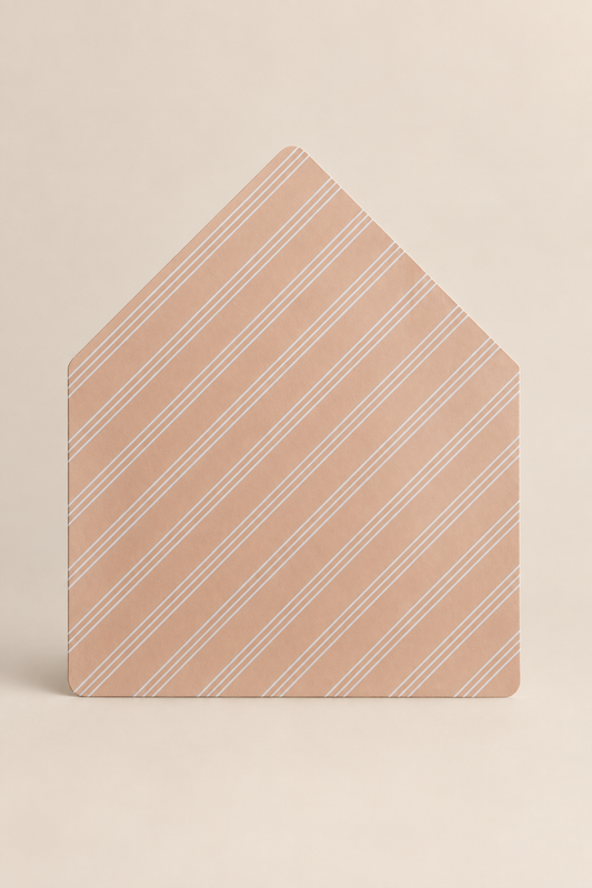 Neutral Stripe Envelope Liner PNG Template for Cricut | Print and Cut Wedding Envelope Liner Template - Isabel Collection