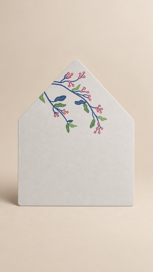 Botanical Envelope Liner PNG Template | Print Then Cut Wedding Envelope Liner Template - Diana Collection