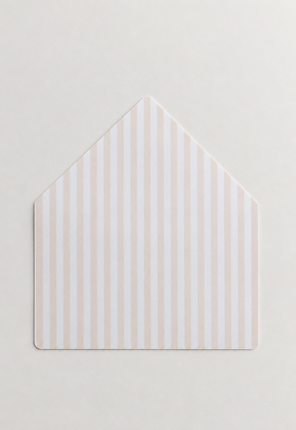 Botanical Striped Wedding Envelope Liner PNG Template | Print and Cut - Keisha Collection