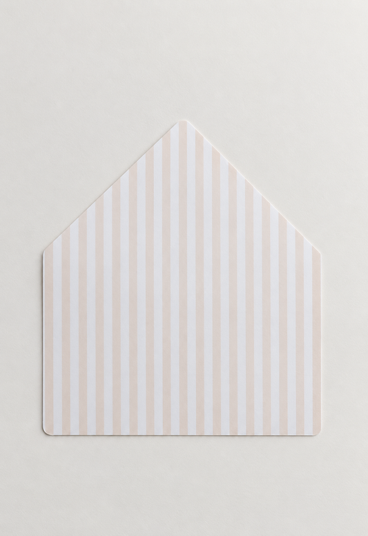 Botanical Striped Wedding Envelope Liner PNG Template | Print and Cut - Keisha Collection