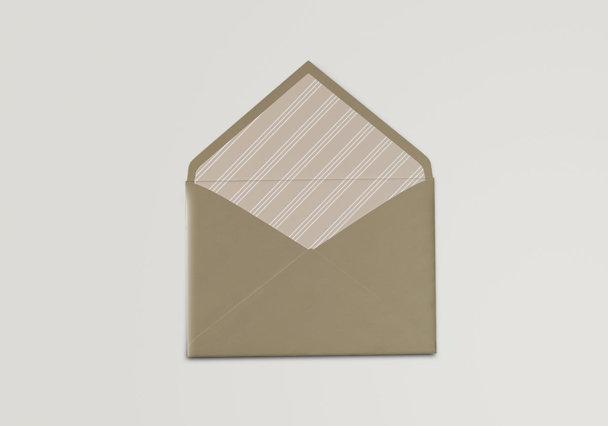 Neutral Stripe Envelope Liner PNG Template for Cricut | Print and Cut Wedding Envelope Liner Template - Isabel Collection