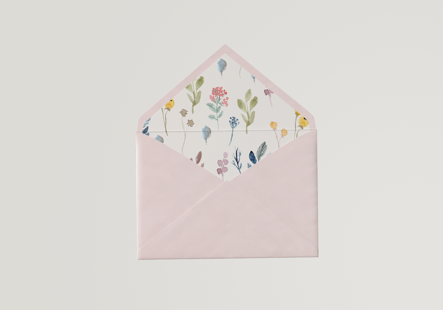 Watercolor Floral Envelope Liner Template | Print-and-Cut PNG | DIY Wedding Envelope Insert - Cassandra Collection