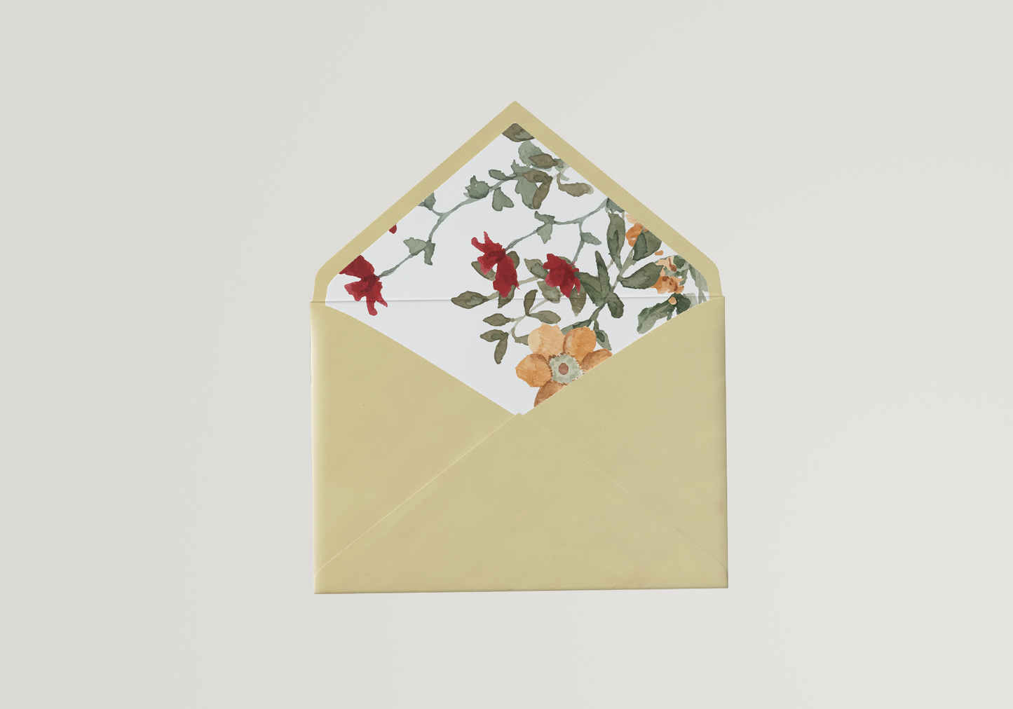 Floral Wedding Envelope Liner PNG Template | Print-and-Cut DIY Invitation Liner - Blythe Collection